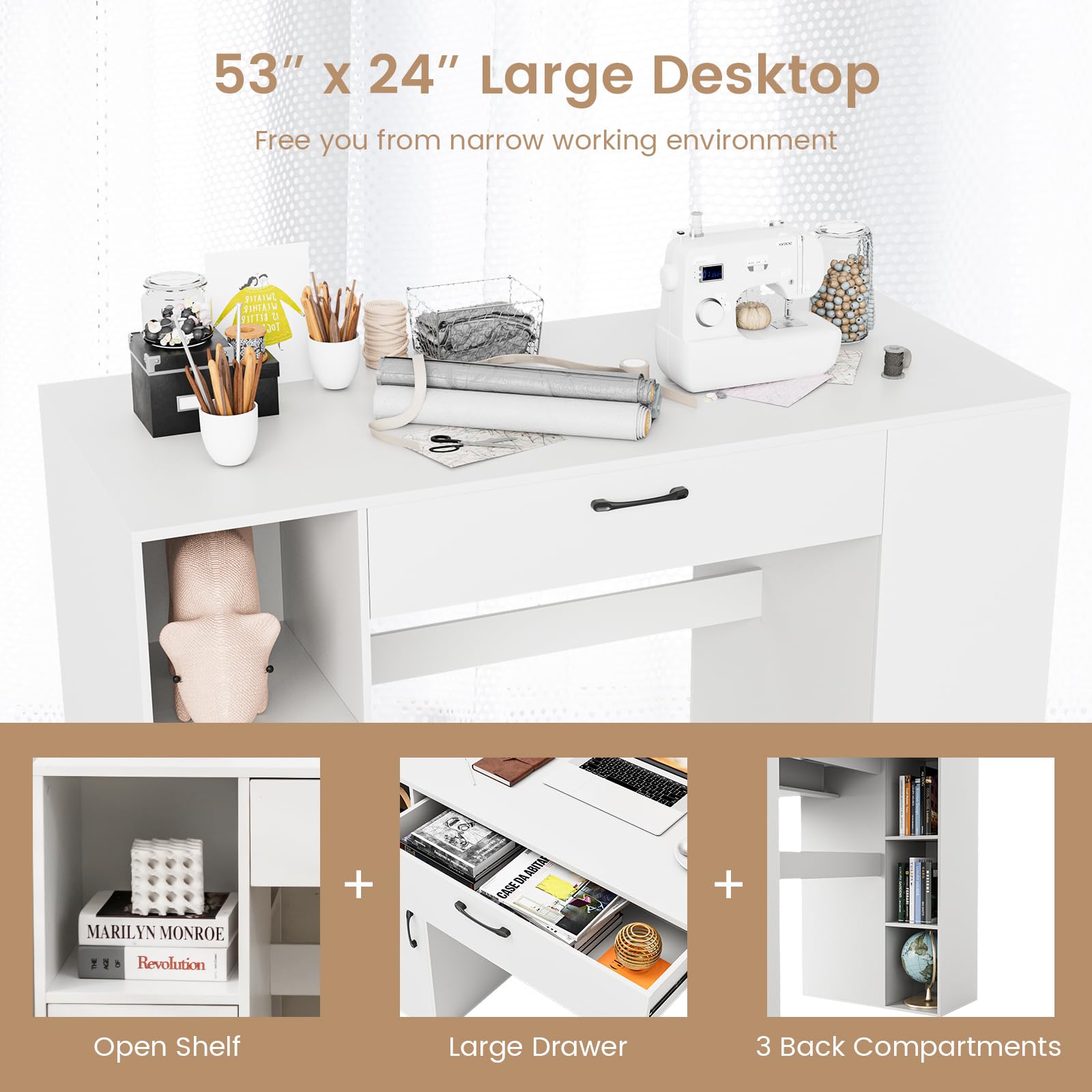 Craft Table with Storage - Dreamade