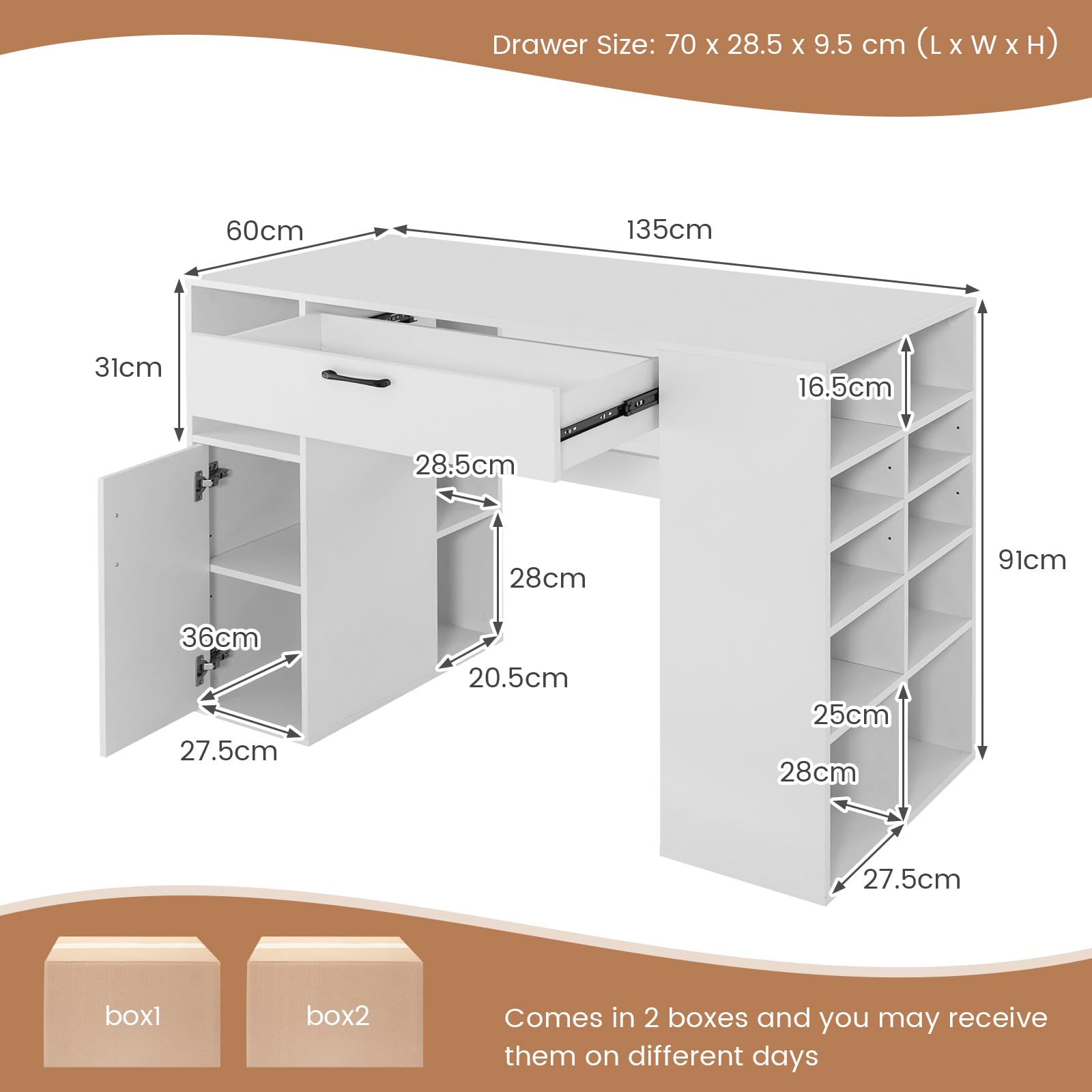 Craft Table with Storage - Dreamade