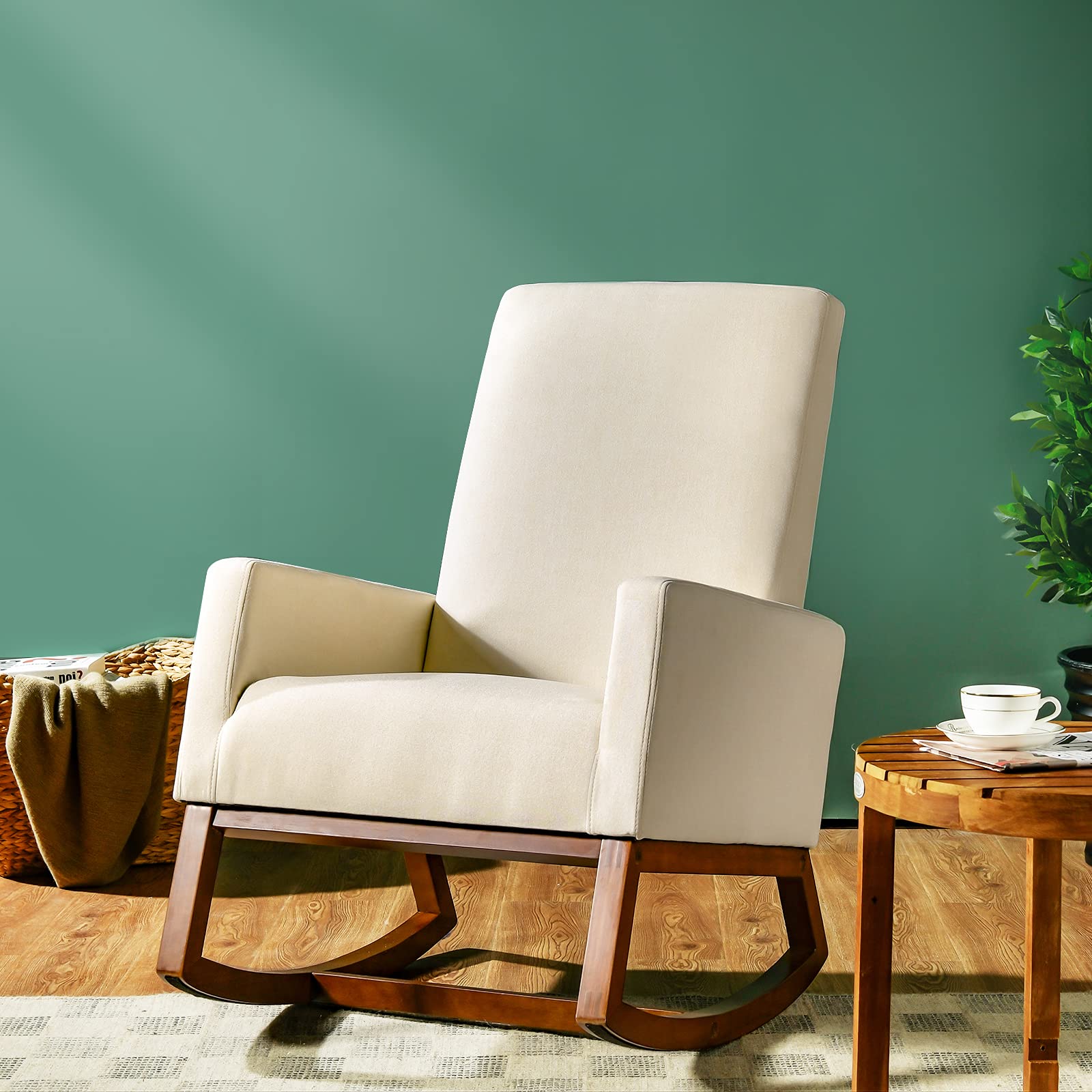 Dreamade Rocking Chair Upholstered Living Room Chair