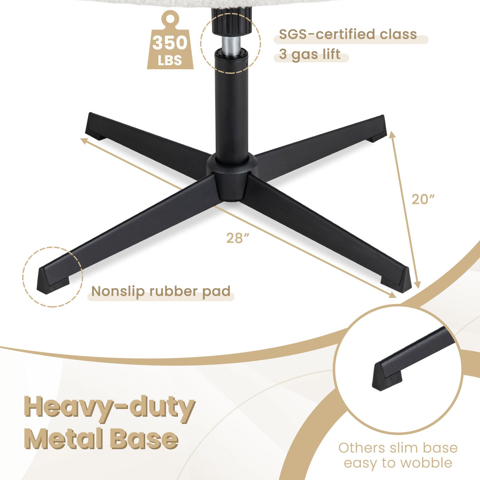 Dreamade Cross Legged Office Chair