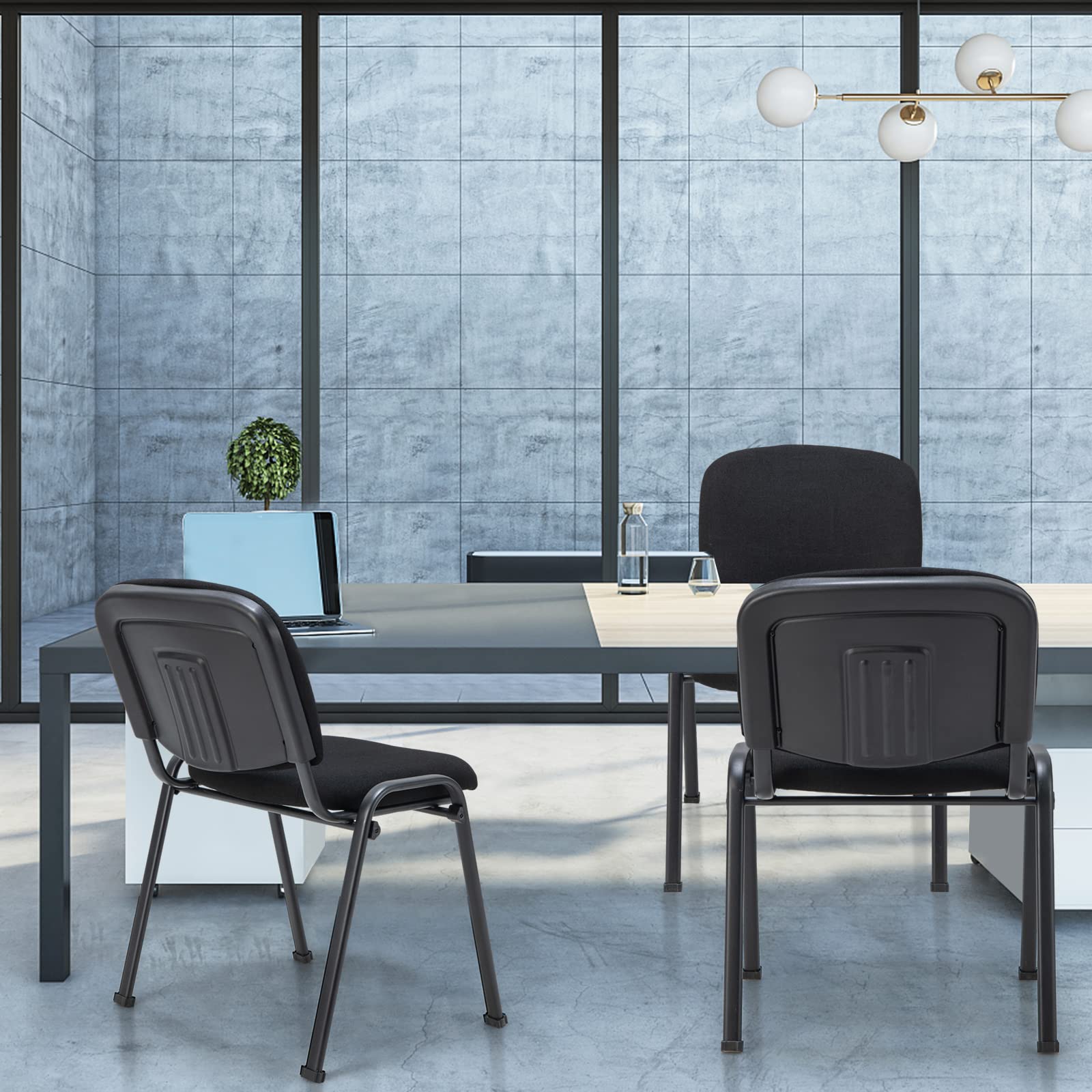 Dreamade 10-Pack Conference Chair Set - Stackable Guest Chair with Metal Frame